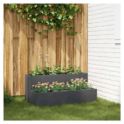Produktbild von Garten-Pflanzgefäß Anthrazit 100 x 60 x 45 cm
