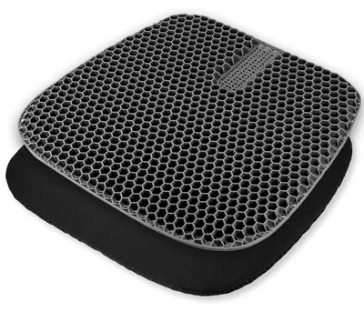 Produktbild von Sitzkissen Orthopädisch - Atmungsaktiv - Antirutschbezug - Wabenstruktur - Geeignet für Bürostühle/Rollstühle - 42 x 40 x 3,5 cm