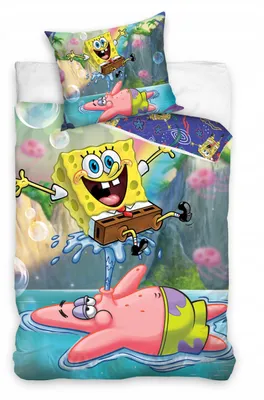 Produktbild von Carbotex Spongebob Schwammkopf Patrick Bettwäsche 160x200 Baumwolle