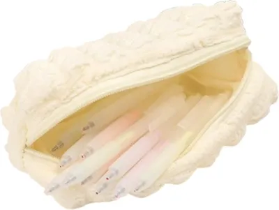 Produktbild von INF BAG-YWQY03-12D, Weiches Federmäppchen, Polyester, Weiß, Einfarbig, Mädchen, 50 mm
