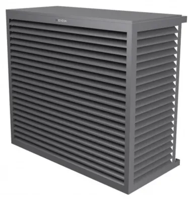 Produktbild von DECOCLIM Aluminium Schutzgehäuse RAL7037 Größe XL, Innenmaße: H 1200 x W 1310 x D 650-800 mm (Tiefe anpassbar)