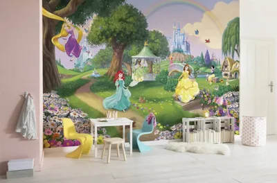 Zdjęcie produktu dla Komar Fototapeta 'Disney Princess Rainbow', bunt, 368 x 254 cm; 8-449