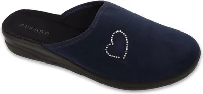 Produktbild von Hausschuhe Damenpantoffeln Befado 551D014 blau mit Herz