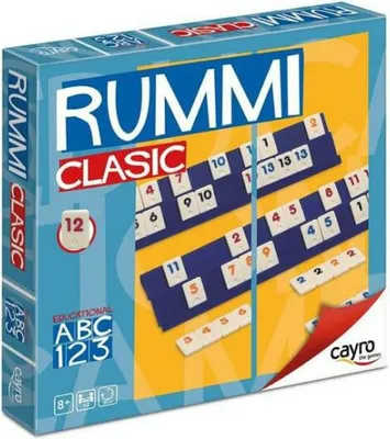 Produktbild von Cayro - Rummi - + 8 Jahre - Klassisches Modell - Spiele für Kinder und Erwachsene - 106 Teile, 1 Stofftasche - 2 bis 4 Spieler CAYRO