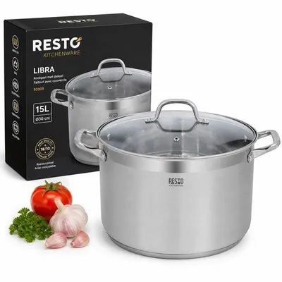 Produktbild von Resto Kitchenware Libra, 1,9 l, Rund, Edelstahl, Glas, Edelstahl, Edelstahl, Edelstahl