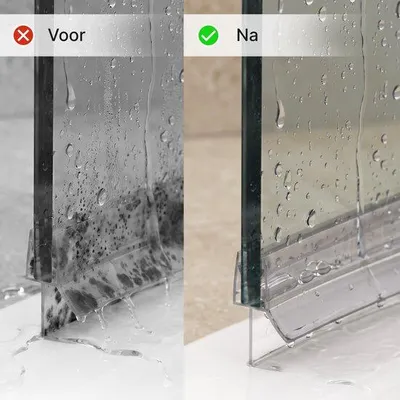 Produktbild von Transparente halbrunde Duschdichtung 90 cm für 6–8 mm Glas mit Wasserkering