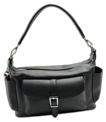 Produktbild von Florence Damen Schultertasche Echtleder Tasche schwarz OTF860S1