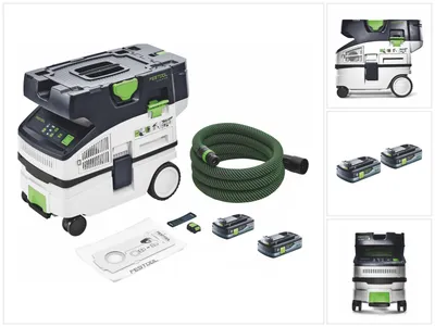 Obrázek produktu pro Akumulátorový mobilní vysavač Festool CTLC MINI I-Basic 36 V ( 2x 18 V ) prachová třída L + 2x baterie 4,0 Ah - bez nabíječky