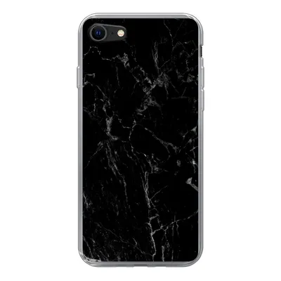 Produktbild von MuchoWow® Handyhülle Schutzhülle Hülle für iPhone 8 Marmor - Schwarz - Naturstein Silikon Softcase Handy Hülle - Schutzhaube
