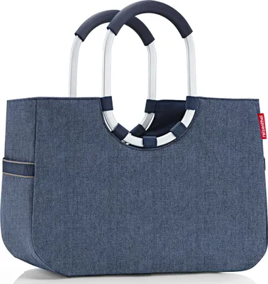 Produktbild von reisenthel loopshopper L, Einkaufstasche, Herringbone Dark Blue, 25 L, OR4113