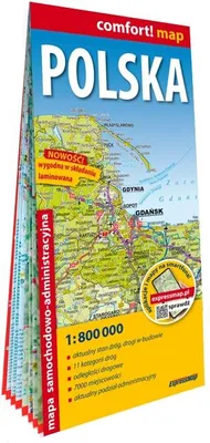 Produktbild von Polska laminowana mapa samochodowo-administracyjna 1:800 000