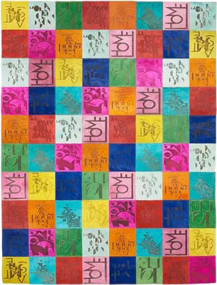 Image de Tapis kilim en cuir de vache fait main