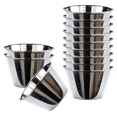Puddingformen aus Edelstahl, Set mit 12 Stück, 7 cm