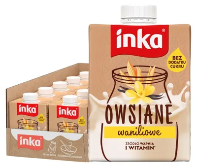 Produktbild von Inka Haferdrink Vanille 10x 500ml - ohne Zuckerzusatz vegan & laktosefrei