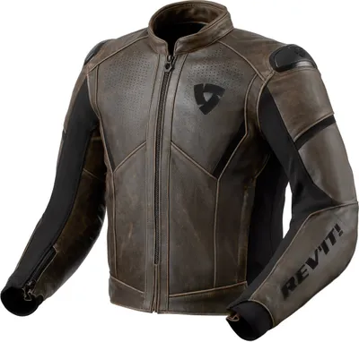 Produktbild von Revit Parallax Motorrad Lederjacke, braun/schwarz, 56