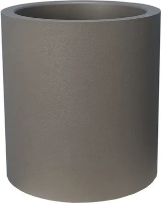 Produktbild von Blumenkasten, RIVIERA Granit Rund, D39x43cm, Grau, Doppelwandig mit Wasserspeicher, Recycelbar