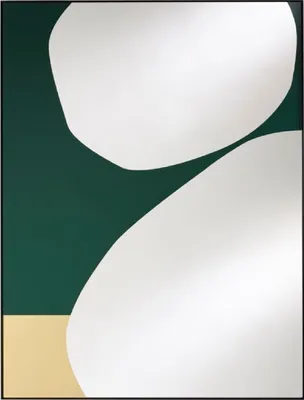 Image de Casa Padrino Miroir mural design vert / or 81 x H. 107 cm - Miroir de salon - Miroir de garde-robe - Qualité de luxe