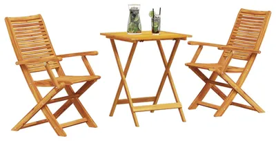 Immagine prodotto di vidaXL Set bistrot pieghevole 3 pezzi Marrone Legno massello di acacia