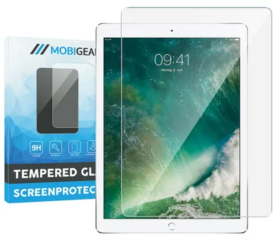 Produktbild von Mobigear iPad Pro 12,9 Zoll (2017) – Panzerglas-Displayschutz aus gehärtetem Glas – Kompatibel mit Hüllen