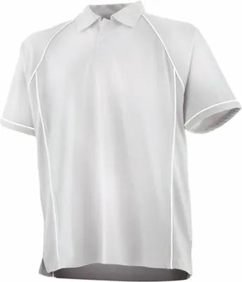 Produktbild von Finden+Hales LV370 | Herren Piped Performance Polo / Coolplus®-Polyester - Farbe: White/White - Größe: L