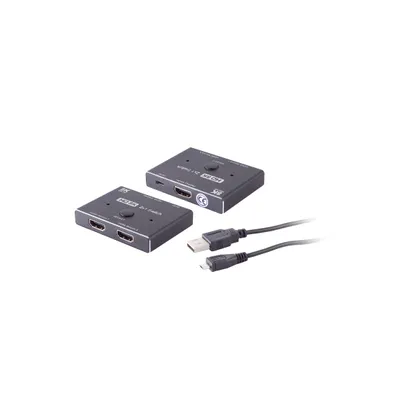 Produktbild von HDMI Umschalter 2x1, Metall, 8K60Hz, schwarz