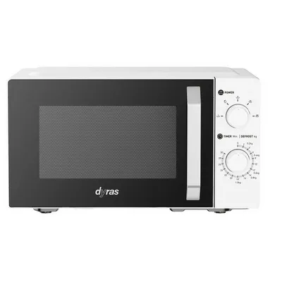 Image de Dyras MW-1019MWH, 700 W, 19 litres, 5 niveaux de puissance, Mécanique, Blanc, Four à micro-ondes