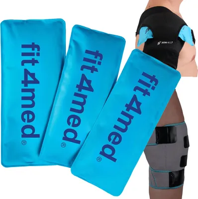 Immagine prodotto di Fit4med | Inserti in gel - 22,8 X 9 Cm - 3 pezzi - Riutilizzabili - Terapia del freddo