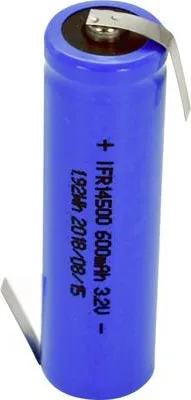 Produktbild von Beltrona FR14500HBG Spezial-Akku 14500 Z-Lötfahne LiFePO 4 3.2 V 600 mAh (EIZIFR14500HBG)