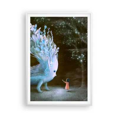 Produktbild von Gerahmtes Poster - Weißer Rahmen - Monster Kind Fee - 70x100 cm - Wand Bild - Wanddeko - Wandbilder - Kunstposter - Wandposter - Bilderrahmen - Bilder - Kunstdruck - Wanddekoration - P2WPA70x100-4712