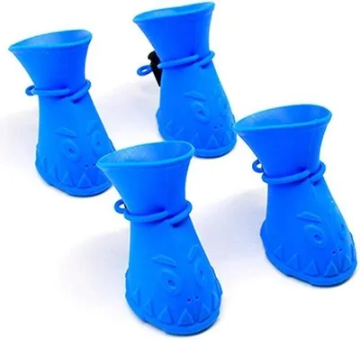 Image de Chaussures imperméables pour animaux de compagnie, semelle antidérapante, taille 8 cm