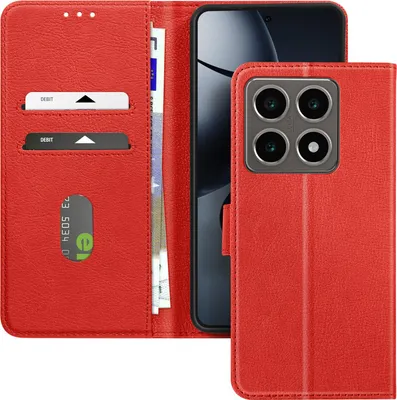 Produktbild von Avizar, Kunstlederetui mit Standfunktion Xiaomi 14T Pro, Rot