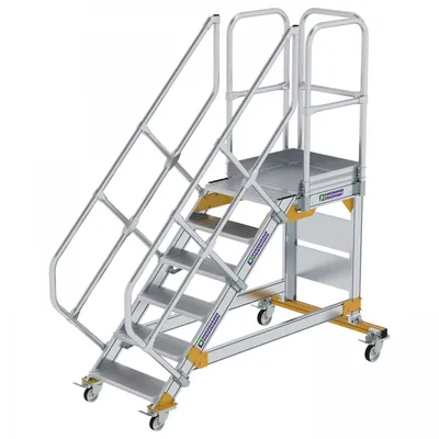 Produktbild von MUNK Plattformtreppe fahrbar 45° Stufenbreite 600mm 6 Stufen
