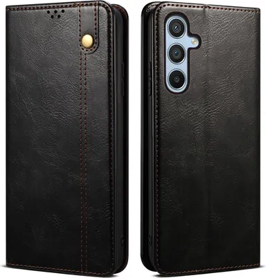 Produktbild von Galaxy A14 Hülle, Leder Flip Brieftasche Schutzhülle mit Standfunktion für Samsung Galaxy A14 5G/4G Schwarz