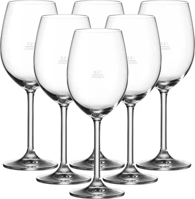 Produktbild von Leonardo DAILY Weißweinglas 0,2 l geeicht 6er Set "Gastro-Edition"