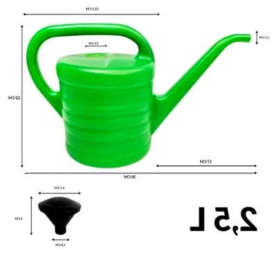 Produktbild von 2er Set Gartengießkanne 2,5 L Kunststoff Grün für Haus und Garten mit Gießbrause