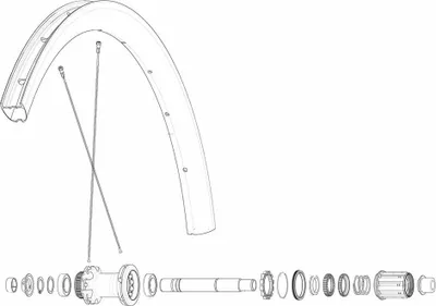 Obrázek produktu pro Sada Mavic Kit 12 zadní Ksyrium Pro Carbon Ust Disc, paprsky  283 mm  283 mm