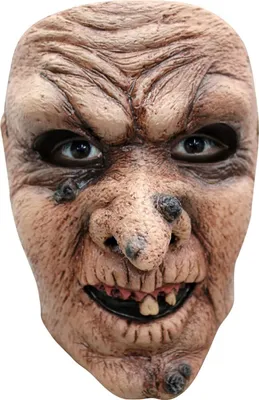 Hexen-Maske Böse Hexe Furunkel hautfarben Latex für Erwachsene Einheitsgröße Halloweenmaske Fasching Karneval Mottoparty
