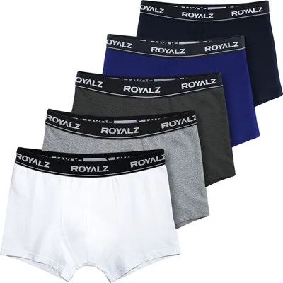 Produktbild von ROYALZ 5er Pack Unterhosen Herren Boxershorts Baumwolle 95%, Elasthan 5% - bequeme Männer Unterwäsche Nahtlos – Trunks im klassischer Schnitt modernen Look