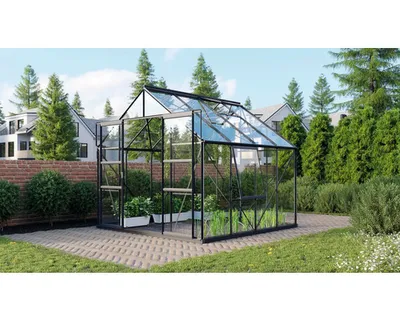 Obrázek produktu pro Vitavia "Meridian 2 6700" skleník černý 6,7 m² 3 mm tvrzené bezpečnostní sklo