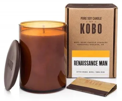 Produktbild von KOBO Woodblock Candle Renaissance Man, Duftkerze (15 oz / 425 g)