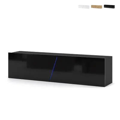 Immagine prodotto di Mobile TV a parete "Slant" 160 cm design moderno e minimalista LED Regat - nero