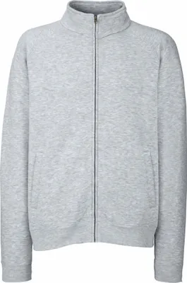 Produktbild von Fruit Of The Loom Herren Sweat-Jacke / Sweatshirt mit Reißverschluss BC1375 (M) (Grau)