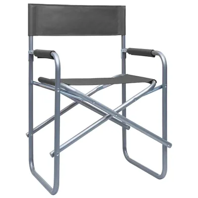 Produktbild von vidaXL Regiestühle 2 Stk. Stahl Grau