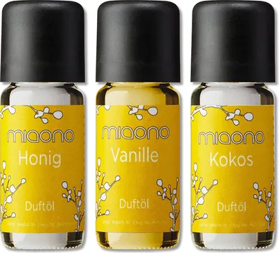 Produktbild von Duftöl Set - So Sweet- feiner Raumduft - Kokosnuss, Vanille, Honig - Aromaöl für Duftlampe und Diffuser von miaono