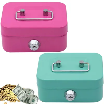 Immagine prodotto di Solidchoice - Cassaforte compatta con 2 chiavi, chiudibile a chiave e portatile