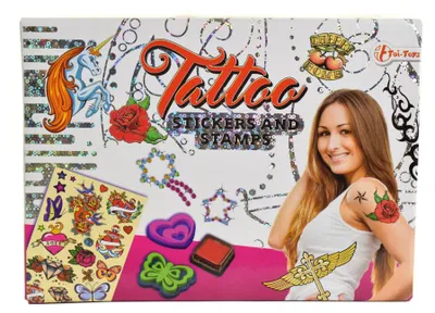 Produktbild von Toi-Toys TATTOO Dose – Kinder Kreativset mit Tattoos, Stempeln & Kissen ab 6 Jahren