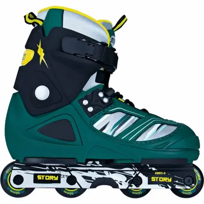 Image de Patins à roulettes en ligne Story Aggressive Vert