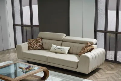 Produktbild von Stoffsofa Couch Dreisitzer Sofa 3 Sitzer Beige JVmoebel