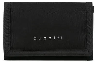 Produktbild von bugatti Trifold Geldbörse mit Klettverschluss, Portemonnaie, RFID, Schwarz