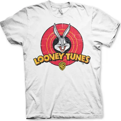 Produktbild von Looney Tunes Distressed Logo T-Shirt - Medium - White